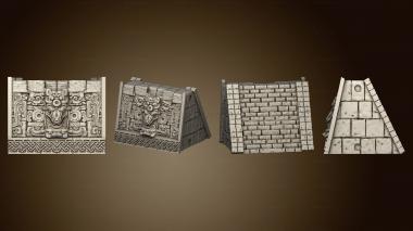 3D мадэль Двойные Боковые стенки Tlachtli Wall L (STL)