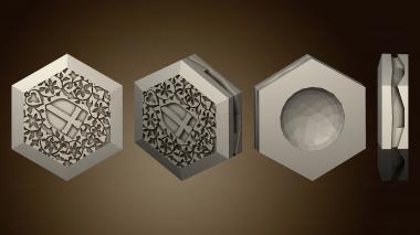3D model hexchess checkers3 (STL)
