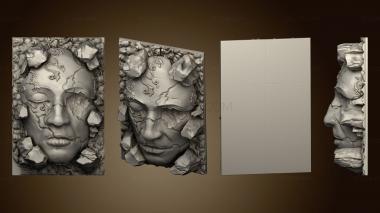 3D мадэль Kingdom Death Terrain V2 Гигантское Каменное Лицо 2 (STL)