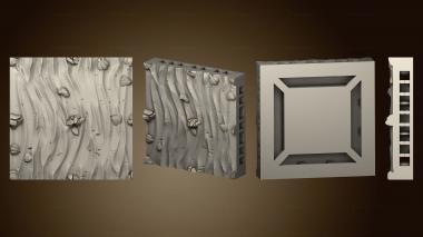 3D model Nature Floor Tiles Beach Tile 2x2 A (STL)