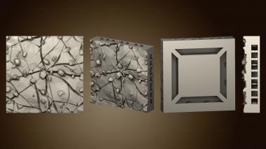 3D мадэль Природная Напольная плитка Cave Tiles 2x2 A (STL)