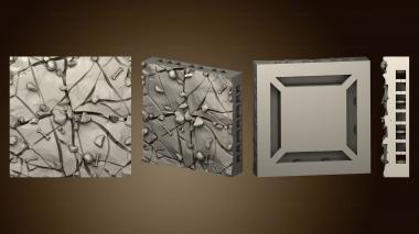 3D мадэль Природная Напольная плитка Cave Tiles 2x2 B (STL)