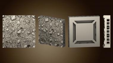 3D мадэль Натуральная Напольная плитка Forest Tile 2x2 A (STL)