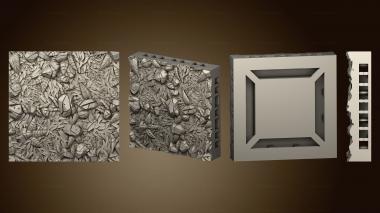 3D model Nature Floor Tiles Savanna Tile 2x2 A (STL)