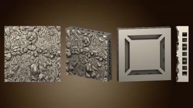 3D model Nature Floor Tiles Savanna Tile 2x2 B (STL)