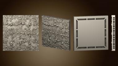 3D model Nature Floor Tiles Swamp Tile 4x4 A (STL)