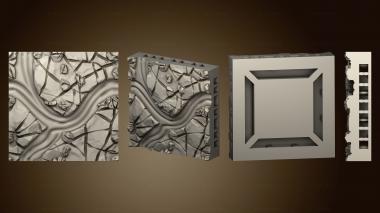 3D model Nature Floor Tiles Volcano Tile 2x2 A (STL)