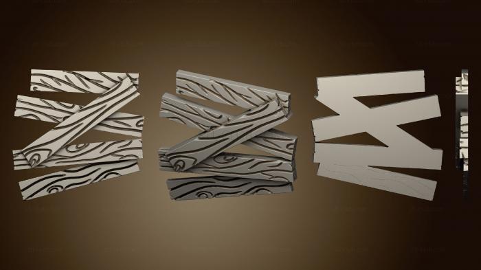 3D мадэль Деревянная баррикада 3 (STL)