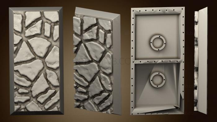 3D мадэль Где стоят Легенды каменная плита с квадратными магнитами размером 25 х 50 мм (STL)