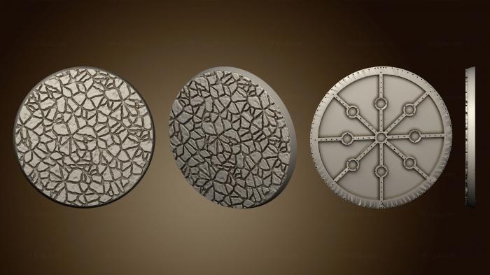 3D мадэль Где Легенды Стоят, каменная плита диаметром 80 мм с круглым магнитом (STL)