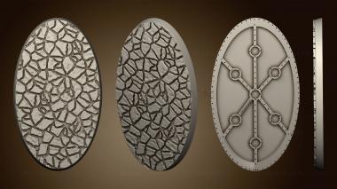 3D model Where Legends Stand flagstone 90mm oval magnet (STL)