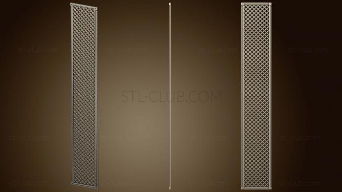 Vertical panel with grid