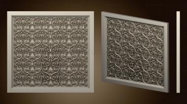 3D model Panel filled with symmetrical decorations (STL)