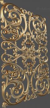 3D model 3d model of carved panel, stl, for CNC, baroque, classic (STL)