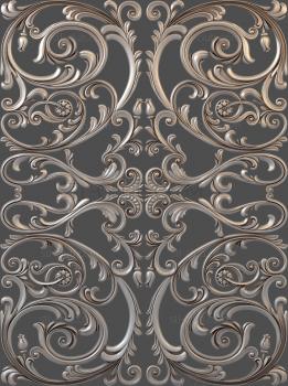 3D model 3d model of carved panel, stl, for CNC, baroque, classic (STL)