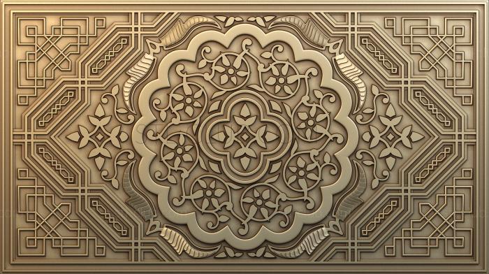 3d stl model of decorative panel, oriental decor