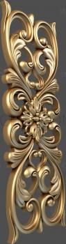 3D model 3d stl model of decorative panel, plant pattern (STL)