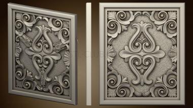 3D model Facade with carved decorations (STL)