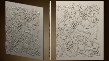 3D model Panel carved with grapes (STL)