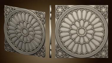 3D model Gothic round rosette (STL)