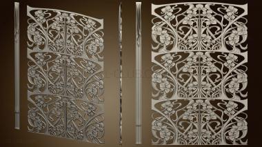 3D model Art nouveau panel and pillar (STL)