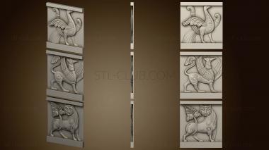 3D model Carved animals in the Old Slavonic style (STL)