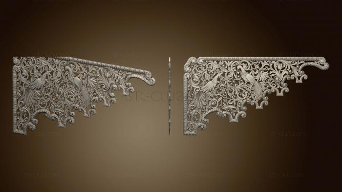 3D model Carved panel with birds (STL)