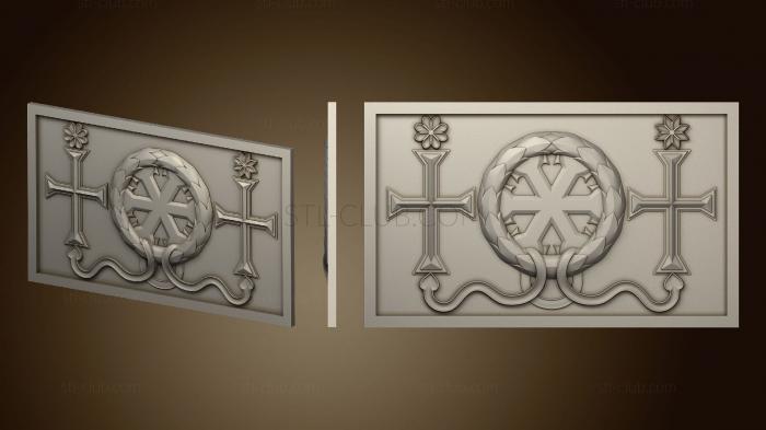 3D model Panel with decoration (STL)