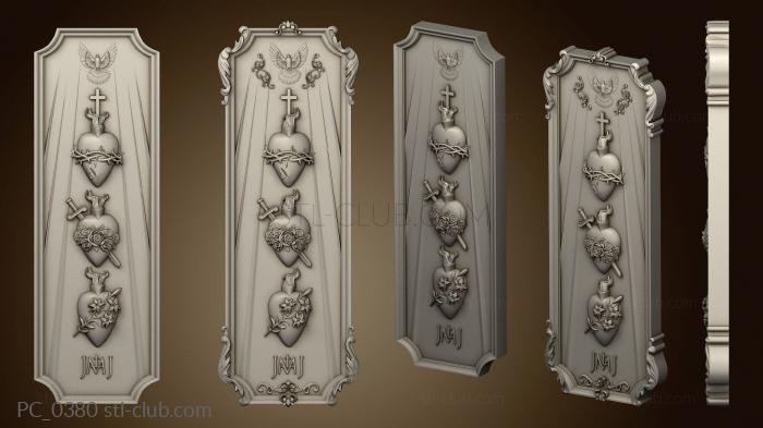 3D model Panel with dove rose lily crown of thornsstl2 (STL)