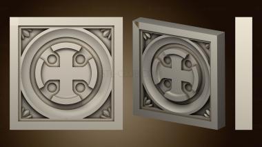 3D model Rosette with a cross (STL)