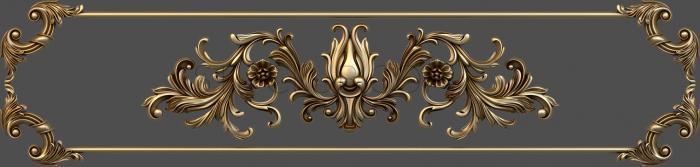 3d stl model of carved horizontal panel