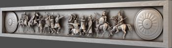 3D model 3d stl model of carved horizontal panel (STL)