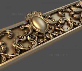 3D model Horizontal panel, 3d stl model for CNC (STL)