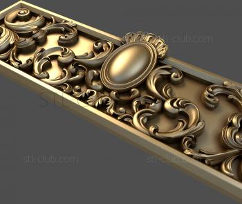 3D model Horizontal panel, 3d stl model for CNC (STL)