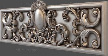 3D model Horizontal panel, 3d stl model for CNC (STL)