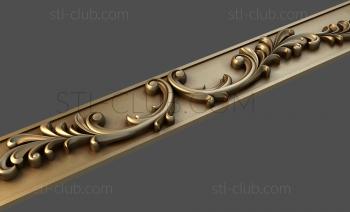 3D model 3d stl model of carved horizontal panel (STL)