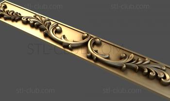 3D model 3d stl model of carved horizontal panel (STL)