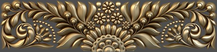 3D model 3d stl model of carved horizontal panel (STL)