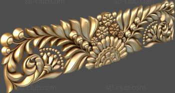 3D model 3d stl model of carved horizontal panel (STL)