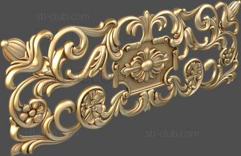 3D model Horizontal panel, 3d stl model for CNC, plant decor (STL)