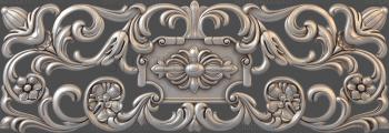 3D model Horizontal panel, 3d stl model for CNC, plant decor (STL)