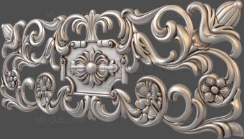 3D model Horizontal panel, 3d stl model for CNC, plant decor (STL)