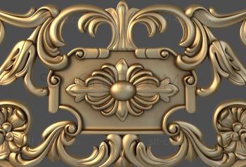 3D model Horizontal panel, 3d stl model for CNC, plant decor (STL)