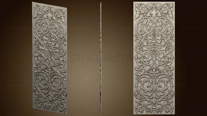 3D model Vertical panel with decoration (STL)
