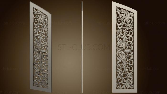 3D model  The panel is carved with a rounded top (STL)