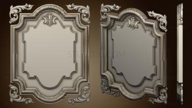 3D model Cover plate with corner decoration (STL)