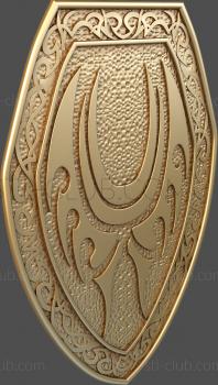 3D model Oval shield (STL)