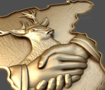 3D model Hands and deer (STL)