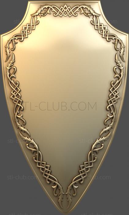 3D model Shield with an ornament (STL)