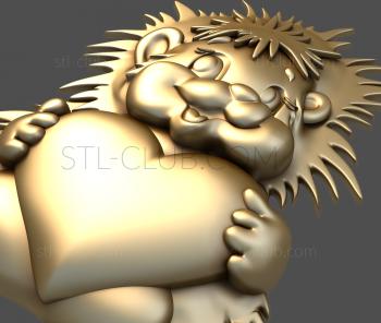 3D model Hedgehog with a heart (STL)